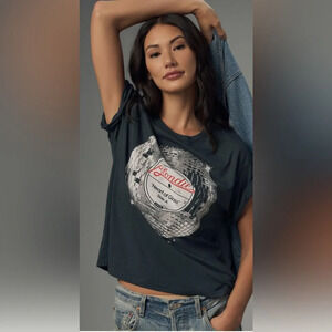New letluv Anthropologie 1978 Blondie Heart of Glass gray T sz XS